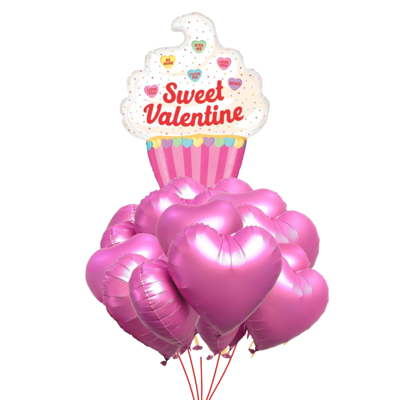 Big Sweet Valentine Cupcake Bouquet