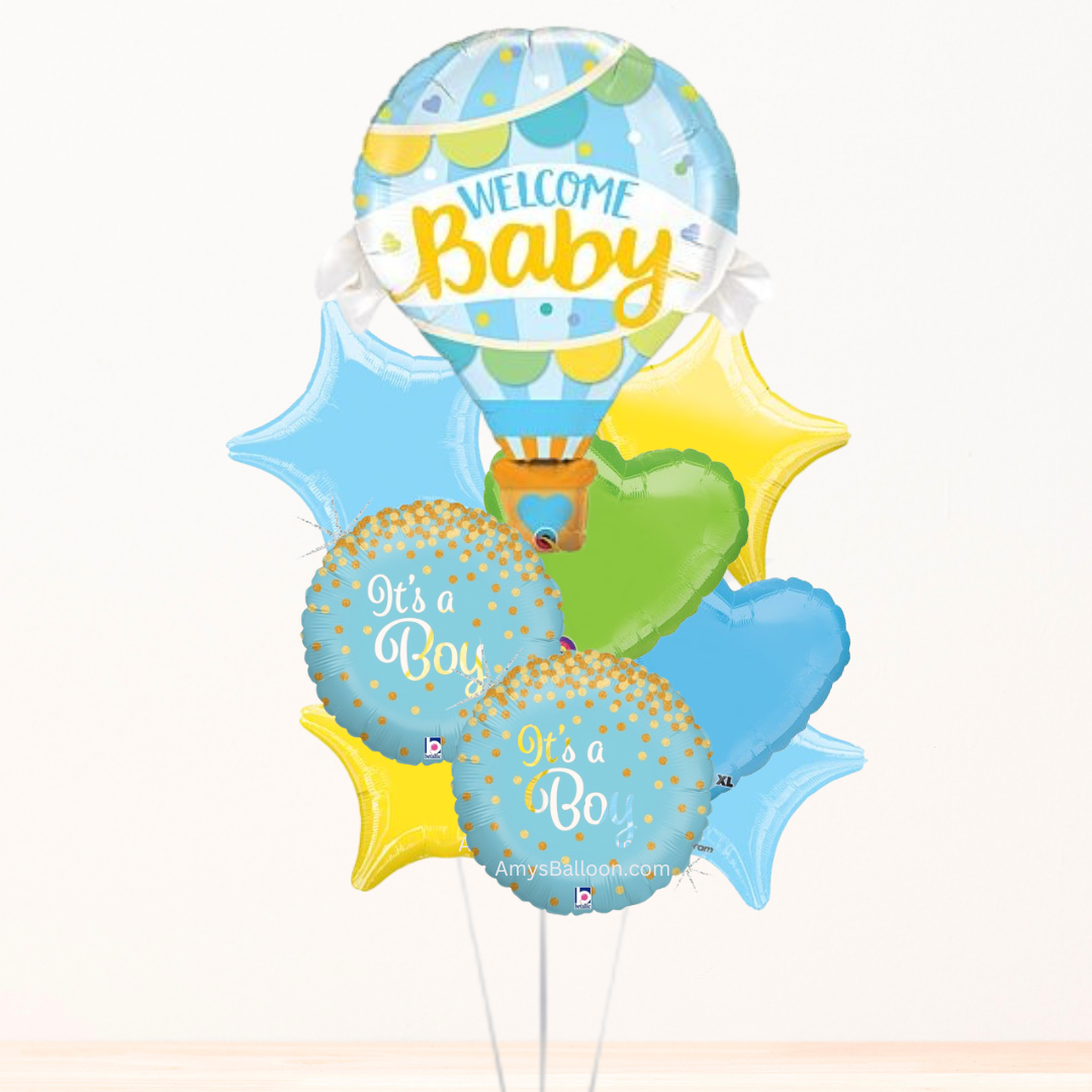 Welcome Baby Boy Balloon Bouquet